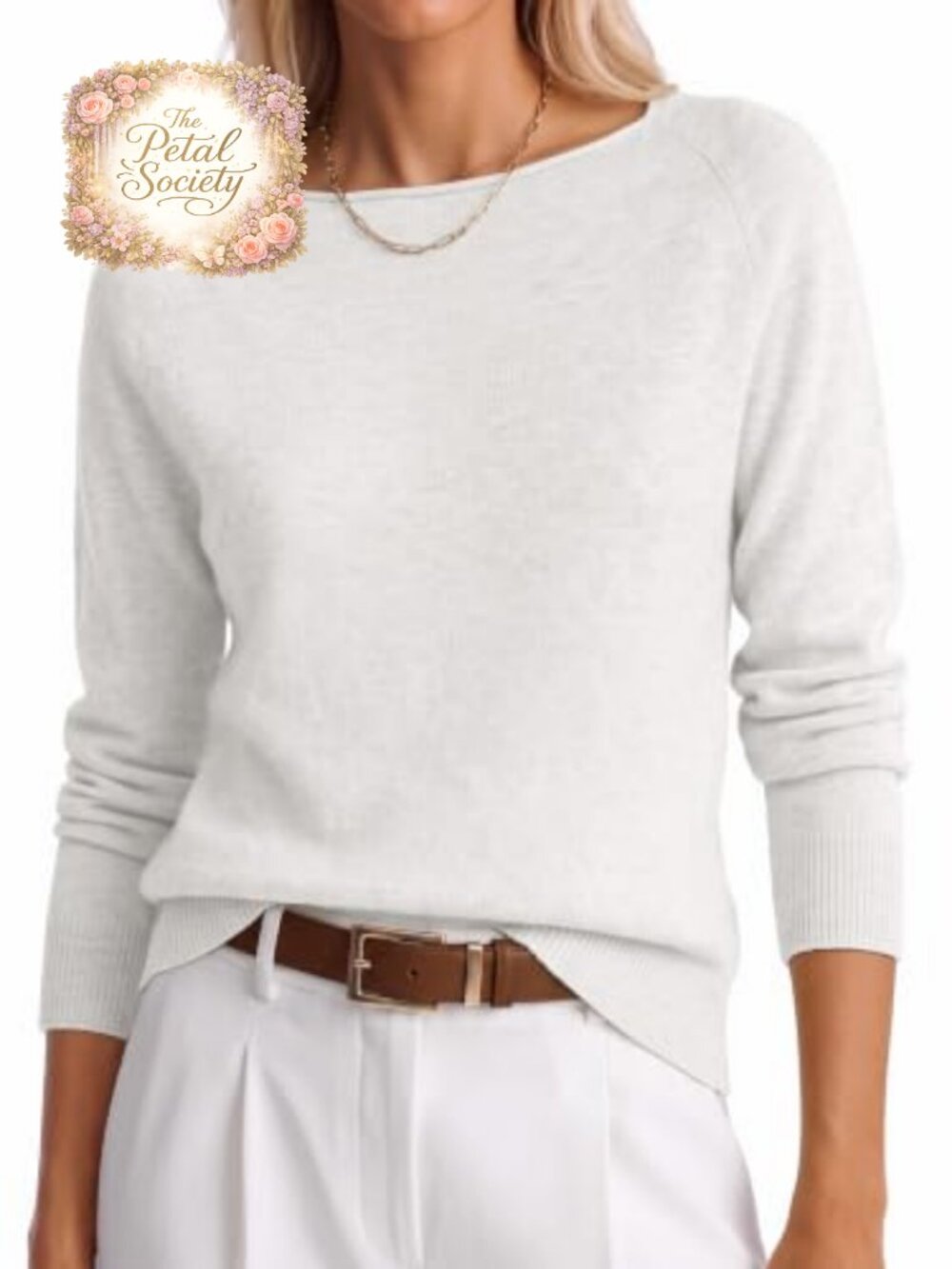 Women's Long Sleeve Rolled Neck Lightweight Sweater Top Pullover
